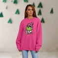 thumbnail image 3 of Womens Christmas Sweatshirts 2025 Vintage Santa 2025 Long Sleeve Merry Christmas Pullover Hot Pink Small, 3 of 5