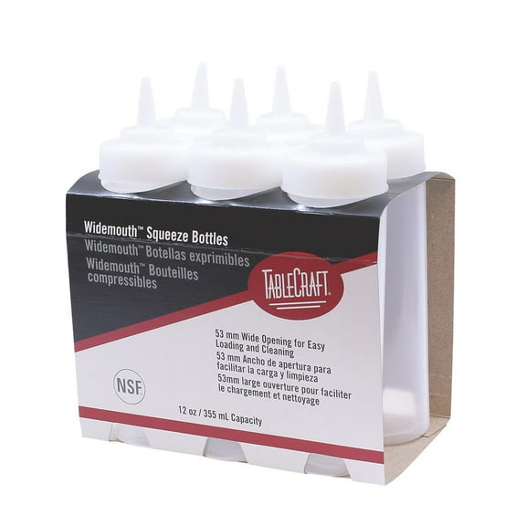 TableCraft C11253C Wide Natural 12 Oz. Squeeze Dispenser - 6 / PK