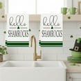 thumbnail image 6 of St. Patrick's Day Kitchen Hand Towels Shamrock Dish Towels 18x26in, Decorative Absorbent Green Irish Tea Towels for Kitchen Bathroom Gifts, 6 of 6