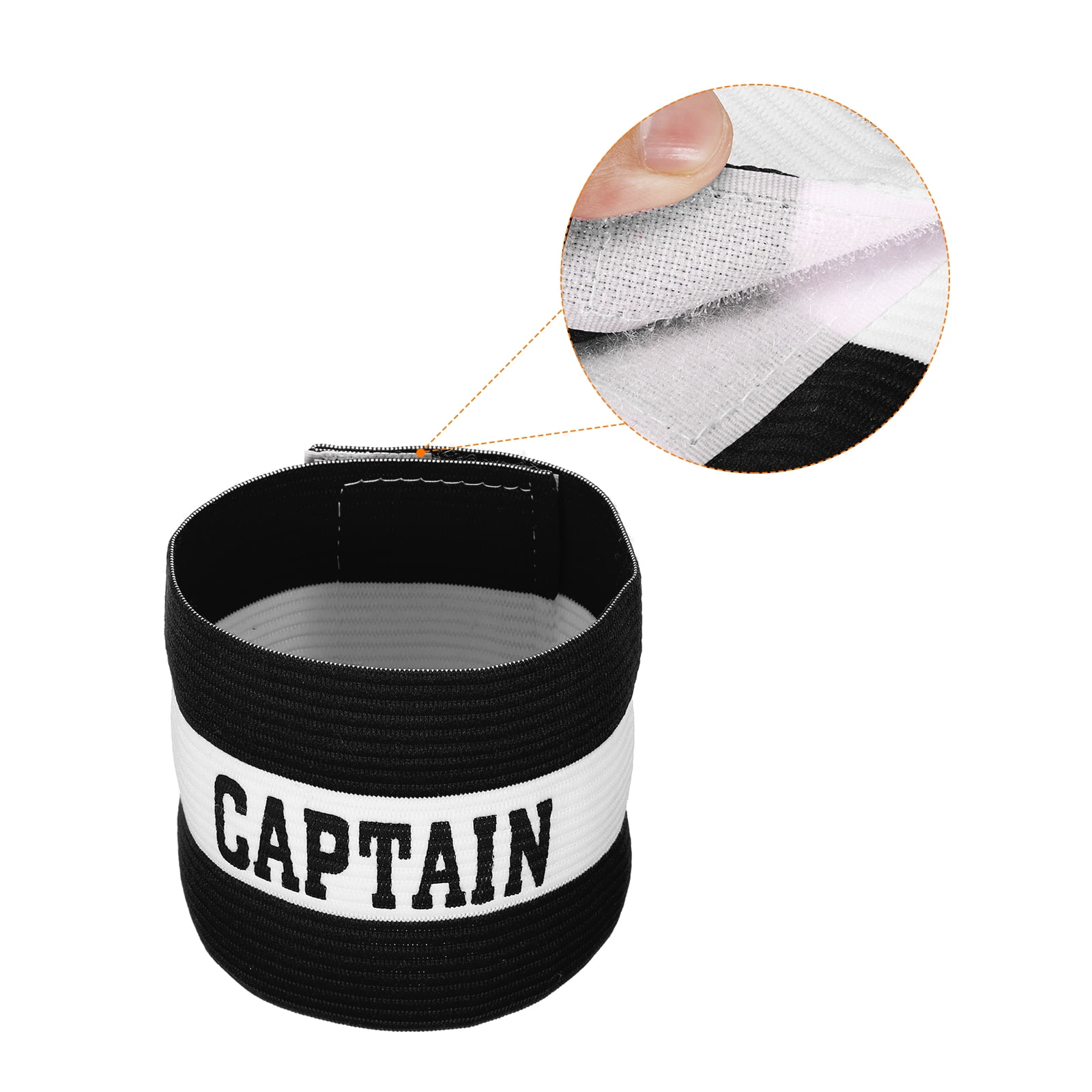 Unique Bargains Elastic Captain's Armband Soccer Training 6 Pack Black