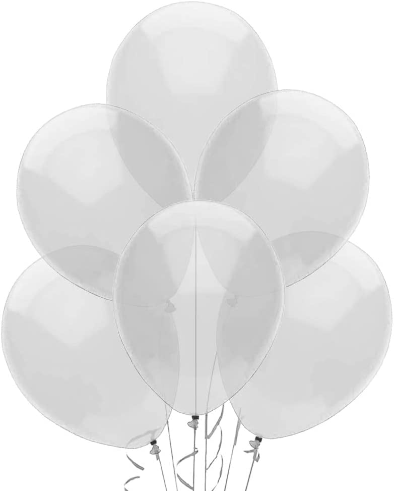 PMU Balloons 17 Inch PartyTex Crystal Clear Premium Helium Quality