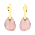 thumbnail image 1 of Aretes Mujer con Cristal Rosa Verde Esmeralda o Morado Amatista LuckyLy Acero Inoxidable Modelo Amber UNITALLA, 1 of 7