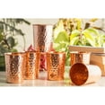 thumbnail image 3 of Indian Art Villa Copper Hammered Glass, Drinkware, Brown, 9.3 oz - Set of 6, 3 of 4