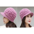 thumbnail image 5 of Ksopiavobs Women's Visor Beanie Trendy Warm Hat Winter Wool Lined Elastic Knitted Hat, 5 of 7