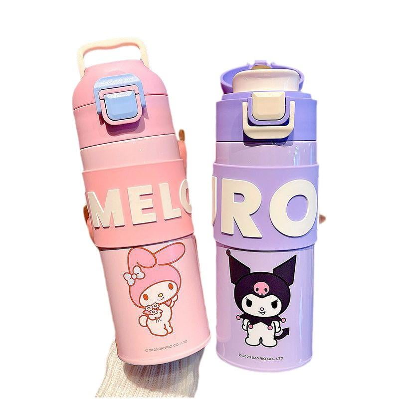 Sanrio My Melody Thermos Water Bottle Cover With Straw Bottle 400ml