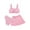 Pink, variant on SILVERCELL 9-16T Teens Girls 3 Pieces Swimsuits Bathing Suit Kids Summer Cute Solid Swimwear Set with Skirt, Size 9-16 Years