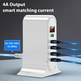 thumbnail image 3 of USB Charger, Fast Charging Hub, Five USB Ports Multi Device Charging Station, Compact U-Shaped Design with Intelligent Safety Protection for IOS android Smartphones Tablets, 3 of 7