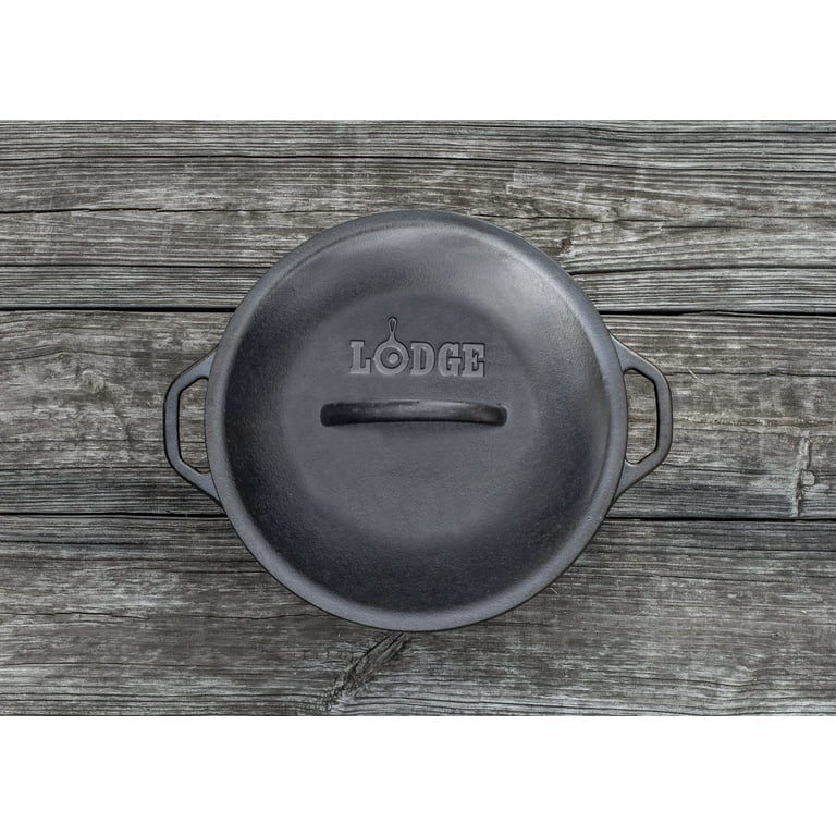 Lodge Cast Iron Dutch Oven with Dual Handles, Pre-Seasoned Cooking and  Serving Pot, 7-Quart
