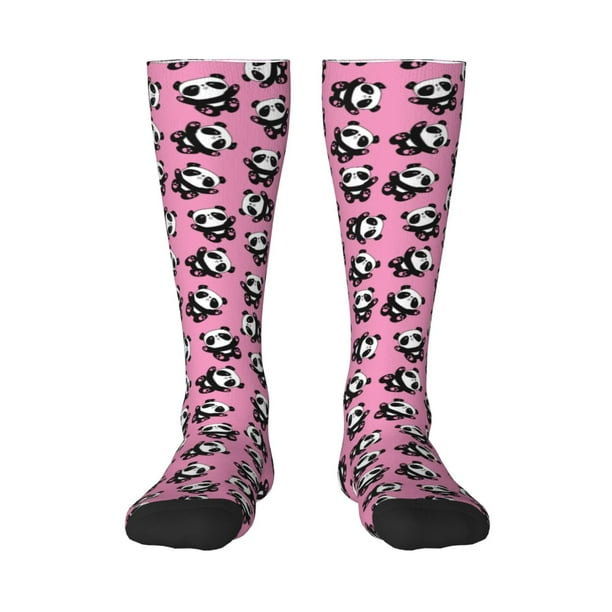 Balery Cute Panda Calcetines novedosos Calcetines deportivos Calcetines hasta la rodilla Calcetines de algodón Calcetines originales y geniales