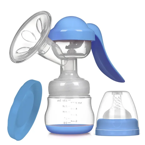 Extractor de leche manual portátil con diseño ergonómico, extractor de leche materna antideslizante de alta succión, fácil de usar, poco ruido y limpieza rápida