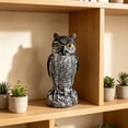 thumbnail image 6 of Linnome Lifelike Owl Statue Garden Decor, Realistic Horned Owl Sculpture, Bird & Animal Deterrent for Yard Patio Farm, Weatherproof Outdoor Landscape Ornament, Gardening Gift for Plant Lovers, 6 of 6
