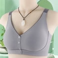 thumbnail image 3 of NIEWTR Bralettes for Women With Support Plus Size Front Closure Full Coverage No Underwire Comfort Wireless Push up Bras with Back Support Lace Sleeping Everyday Bras(Grey,2XL), 3 of 6