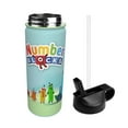 thumbnail image 3 of Numberblocks Insulated Water Bottle with Straw Lid, 18 oz Double Wall Vacuum Stainless Steel Kids Cup, Leak Proof Sports Thermos for Travel Fitness Hiking Outdoors, 3 of 8