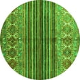 thumbnail image 1 of Ahgly Company Indoor Round Abstract Green Contemporary Area Rugs, 4' Round, 1 of 1