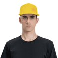 thumbnail image 4 of ZICANCN Abstract Sun Star Weather Baseball Caps, Trucker Hats for Men And Women, Adjustable Breathable Flat Caps, Yellow, 4 of 6