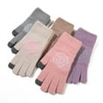 thumbnail image 4 of Otqutp Elastic&nbsp;Teen Girls Outdoor Gloves Knitted Cold Proof Plush Thickened Christmas Gloves Women's Winter Touchscreen Gloves Elastic Winter Texting Gloves(Purple,One Size), 4 of 4