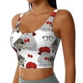 thumbnail image 2 of Fotbe Rabbit And Hedgehog Sujetador Deportivo Largo sin Aros para Mujer con Almohadillas y Soporte Medio, Transpirable y Absorbente, Camiseta Tipo Chaleco o Tank Top-Large, 2 of 8