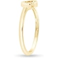 thumbnail image 3 of Round White Natural Diamond Accent V & L Alphabets Two Tone Ring 14k Solid Yellow Gold, 3 of 6