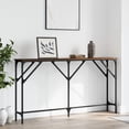 thumbnail image 1 of vidaXL Console Table Brown Oak 140x23x75 cm Engineered Wood, 1 of 5