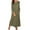 Khaki, variant on Hueook Winter Dresses for Women 2025 Women's winter Casual Round Neck Solid Half Sleeve Button Long Dresses Khaki 2X