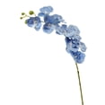 thumbnail image 3 of 9-Head Artificial Phalaenopsis Orchid 69cm - Cloth & PU High Branch Flower for Living Room Table & Entrance Decor - Blue, 3 of 5