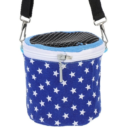 HONMEET 1Pcs Hamster Travel Bag Blue Cloth Square Sling for Small Animals Portable and Breathable