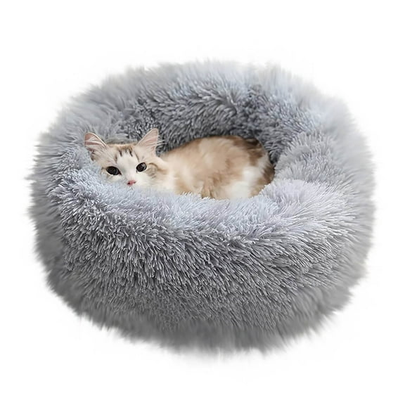 A Winter Warm Pet Bed For Cats & Small Dogs, Thick Soft Plush Mat With High Sides, Machine Washable, Cozy Indoor Bed For Cold Weather, 40X40 Cm