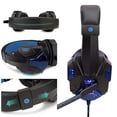 thumbnail image 4 of Twowood auricular SOYTO SY830MV 7,1 canal Auriculares de juego de micrófono sobre oído con luz para computadora portátil PC, 4 of 7