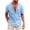 Sky Blue, variant on XMMSWDLA Men's Short Sleeve Shirt Casual Button Down Cotton Linen Loose Beach Wedding Shirt Sky Blue Western Shirts for Men