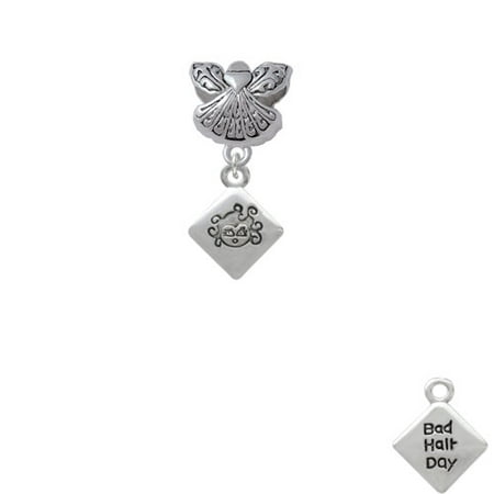 2-D ''Bad Hair Day'' with Girl - Guardian Angel Charm Bead