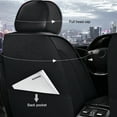 thumbnail image 4 of Maidao Car Seat Covers Leather Full Set for BMW for X3 2003-2017 5 Seats Water Resistant Front Rear Cushion Protector Black, 4 of 6