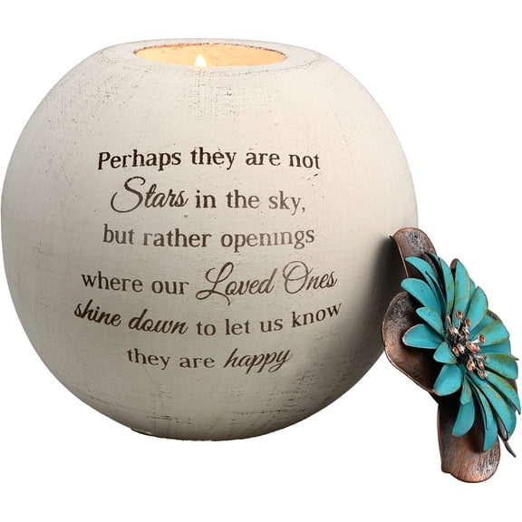 Pavilion Gift Company Stars in The Sky Candle Holder, 5-Inch, Beige