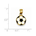 thumbnail image 3 of 14k Yellow Gold Enameled Soccer Ball Pendant, 3 of 4