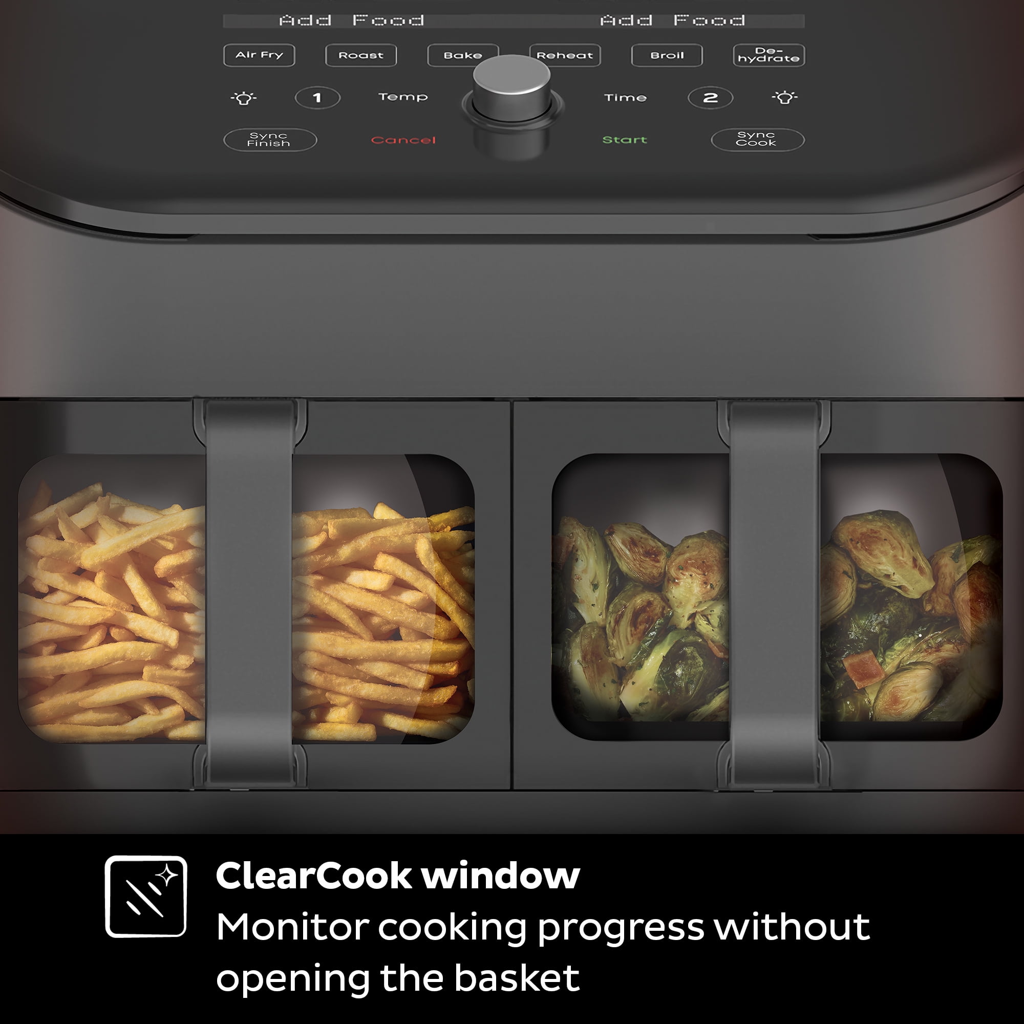 Instant Pot Vortex™ Plus Dual Air Fryer with ClearCook, 8QT, Black