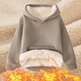 thumbnail image 2 of AherBiu Baby Clothes Fleece Lined Sweatshirt Hoodie Thermal Warm Unisex Toddler Boys Girls Winter Tops, 2 of 7