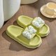 thumbnail image 1 of Pantuflas con lazo para mujer, para exteriores, de princesa, ligeras, antideslizantes, para el baño, para el hogar, desodorantes, sandalias silenciosas para novias, 1 of 4