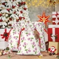 thumbnail image 5 of Fuzoiu Tulips Flowers Print Christmas Gift Bag,Burlap Gift Bag with Drawstring Closure & Hang Tag,Perfect for Holidays, Birthdays, and Special Occasions-Medium, 5 of 7