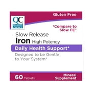 2 Pack Quality Choice Iron High Potency Slow Release Tablets 45mg 60 Tabs Each