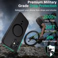 thumbnail image 4 of YWC-Magnetic pour Étui iPhone 11, [Compatible avec MagSafe] [Protection contre les Chutes de Qualité Militaire] Motif Fibre de Carbone, Étui Arrière Rigide Antichoc pour iPhone 11, Noir, 4 of 4
