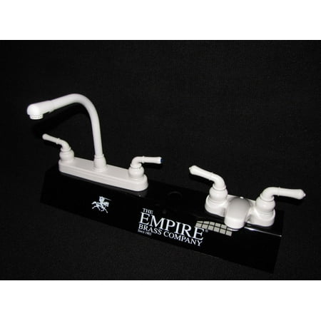 Rv Marine Mobile Home Parts Kitchen Sink Bathroom Lav Faucet Combo White