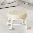thumbnail image 2 of Fufafayo under $5 Low Roller Seat Multi-functional Small Stool with Wheels, Leather Rolling Stool Step Stool Mechanic Stool on Wheels for Home Office Garage Shop, 2 of 9