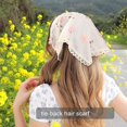 thumbnail image 2 of AWAYTR 2Pcs Floral Hair Bandanas Tie-Back Head Kerchief Women Hair Scarves Lightweight Triangular Head Scarf, 2 of 9