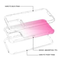 thumbnail image 3 of For Apple iPhone 15 Pro Max (6.7") Hybrid 3in1 Clear Two Color Tone Transparent Shockproof Rubber TPU + Hard Protective Frame Cover ,Xpm Phone Case [ Clear + Pink ], 3 of 5