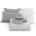 thumbnail image 6 of Casa Platino Queen Comforter Set 7 Piece Pre-Washed, Soft & Cozy Brushed Microfiber Queen Size Bed Set in a Bed with Comforter, Flat Sheet, Fitted Sheet, 2 Pillowcases & 2 Shams - White Base Grey Dot, 6 of 8