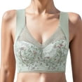 thumbnail image 1 of Fvwitlyh Sports Bras For Women Womens Front Closure Bra Racerback Plus Size Unlined Underwire Full Coverage Bras Green,L, 1 of 5