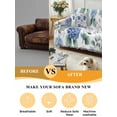 thumbnail image 5 of Blue Spring Floral Couch Cover Sofa Covers 3 Cushion Sectional Couch, Watercolor Botanical Elegant Washable Sofa Covers Slipcover Sectional Sofa Cover, Furniture Protector 71"x150", 5 of 9