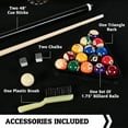 thumbnail image 6 of Apex 66 in x 35.8 in White Billiard Table with Accessories by Hall of Games, 6 of 6