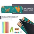 thumbnail image 5 of Fotbe Hens And Rooster Pattern Leather Pencil Case, Pencil Pouch with Durable Zipper, Compact and Stylish Organizer for Stationery, Art Supplies, Travel Essentials, 5 of 7