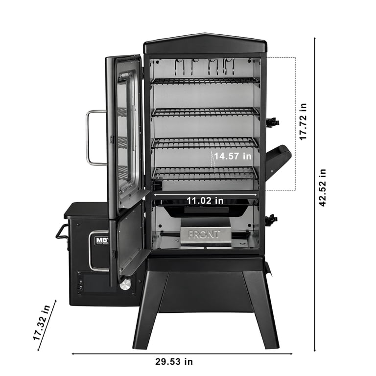 JXXM Vertical Electric Pellet Smoker Grill, Black, 616 Sq In