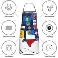 thumbnail image 6 of Gaeub The Map Of United States Kitchen Cooking Aprons Adjustable Bib Apron Waterdrop and Oil Resistant Kitchen Chef Apron for Women Men, 6 of 7